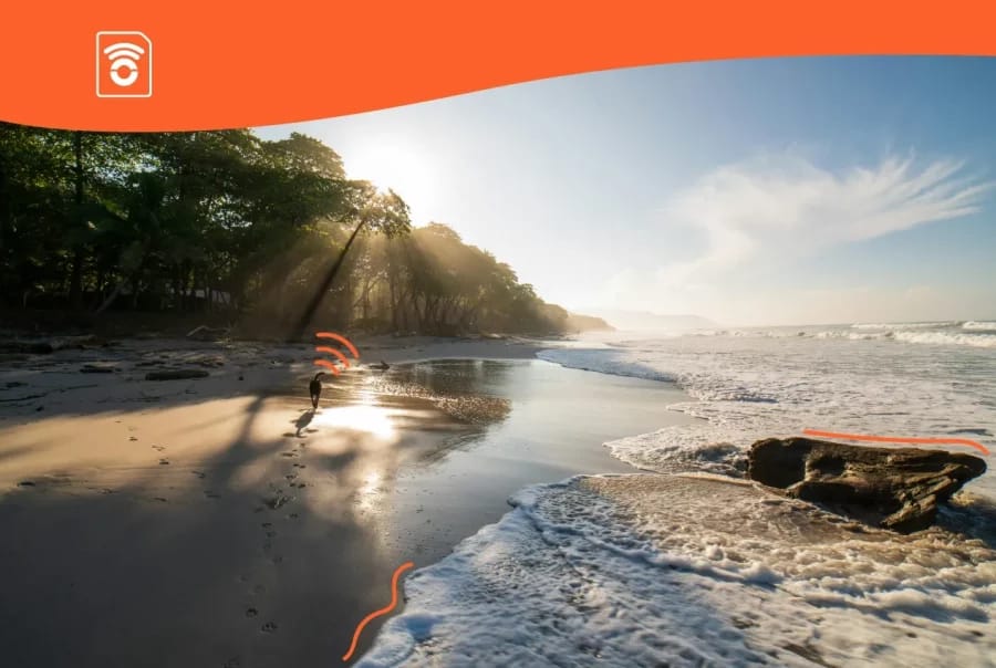 comprar eSIM TurTrip para conectarse en Costa Rica sin tarifas de roaming con datos ilimitados