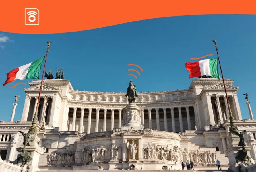 Achète une eSIM TurTrip pour l’Italie avec données illimitées et sans frais de roaming